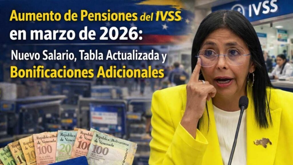 Aumento de Pensiones del IVSS en marzo de 2026: Nuevo Salario, Tabla Actualizada y Bonificaciones Adicionales